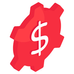 Gears icon, editable vector