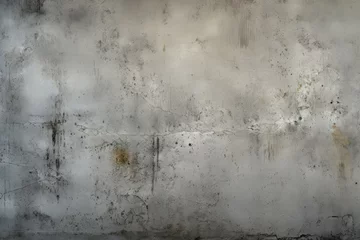 Foto auf Acrylglas Textured gray concrete wall with signs of wear and age © Made360