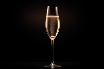 Glass of champagne in minimalist style 1_4