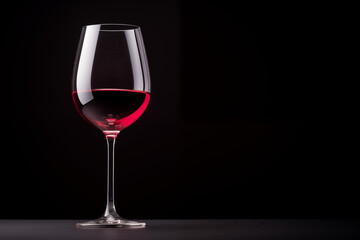 Glass of red wine in minimalist style 3_6