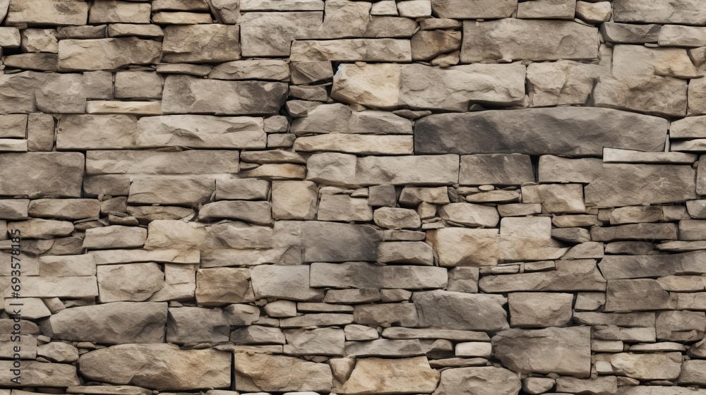 Poster old stone wall pattern generative ai