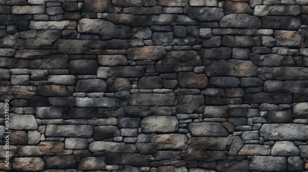 Poster old stone wall pattern generative ai