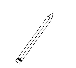 Pencil outline lines are black on a white background