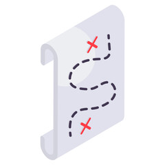 Modern design icon of trifold map