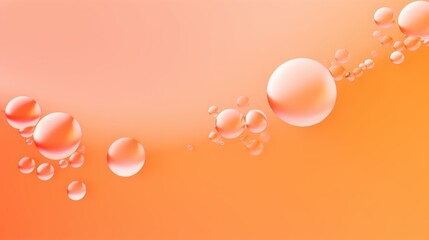 water bubbles effect on orange background