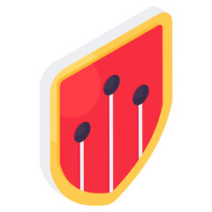 An editable design icon of security shield