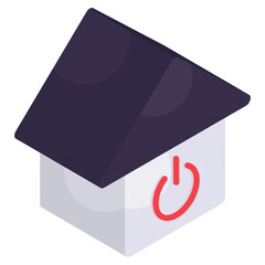 Premium download icon of home power off