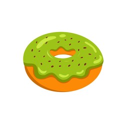 Donut isolated on a white background. Cute, colorful and glossy donuts - 693581953