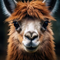 Obraz premium Close-up of a llama suitable for wildlife or nature themes