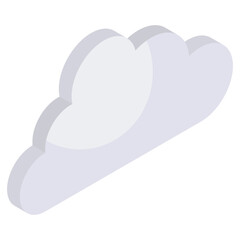 Trendy design icon of cloud isolated on white background 