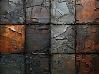 Rustic metal wall texture for industrial design background