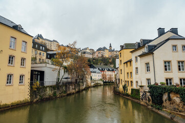 Fototapeta na wymiar Luxembourg city. Old beautifull european city. 