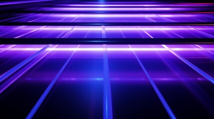 Obraz premium Bright visual effects from a discotheque with white LED lights in a techno-musical environment