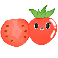 tomato and half a tomato