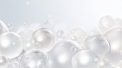 white bubbles on a white background