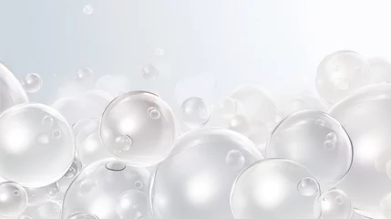 Fotobehang white bubbles on a white background © Marco