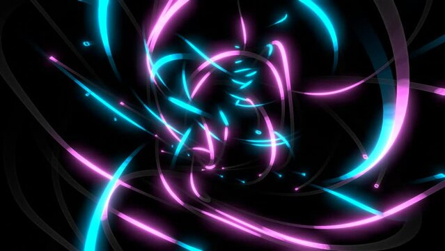 VJ 光 ネオン 線 しっぽ パーティクル 光線 水色 紫 [別Verあり]
