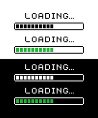 Loading icon. Computer or program download symbol. Loading or waiting time indication. Download sign. Loading data.