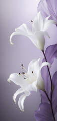 Elegant Flower Vertical Background, Hazy Purple Wallpaper