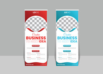 Creative Professional Business Rollup Banner Design Template Vector