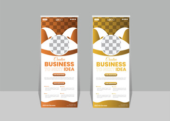 Creative Professional Business Rollup Banner Design Template Vector