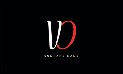 VO, OV, V, O Abstract Letters Logo Monogram