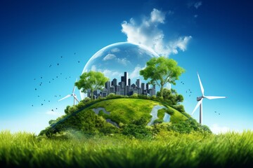 Green Energy Transformation. Capturing Renewable Resources Turned into Clean Power