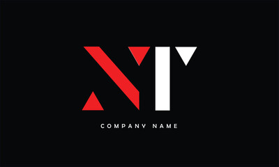Fototapeta na wymiar NT, TN, N, T Abstract Letters Logo Monogram