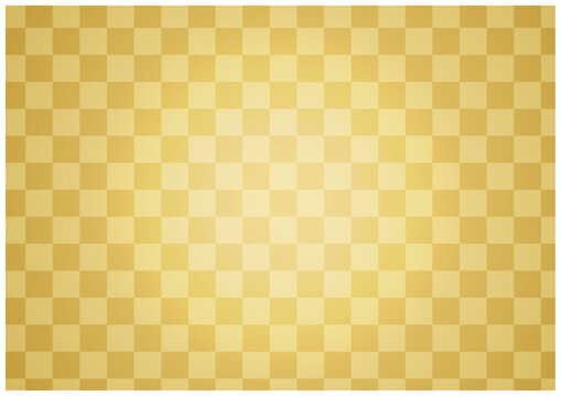 金箔の金屏風な和柄の金ゴールド背景金箔市松イラスト年賀状素材中心円