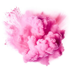 Cloud of abstract pink explosion isolated on white background. Watercolor splash of party fog cloud for Valentine’s Day romance and love. 3d special effects abstract graphic resource by Vita