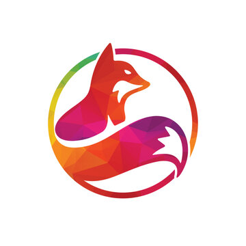 Fox vector logo design illustration.