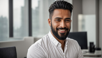 Obraz premium confident Arab businessman portrait in office