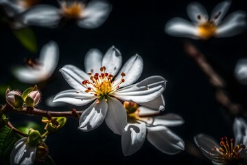 white and yellow flowers