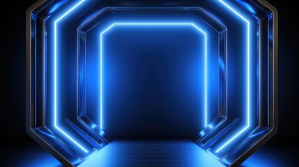 Abstract tech futuristic UI spaceship window display, HUD digital game border panel..