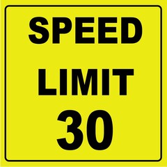 speed limit sign 30