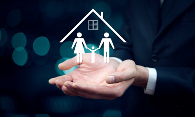 family insurance and safety concept