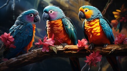 pair of parrots