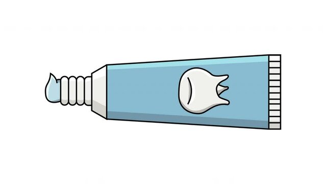 Animation forms a toothpaste icon