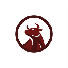 Bull Taurus Bison Buffalo Logo design vector template. Beef Meat Steak House Restaurant Logotype concept icon.