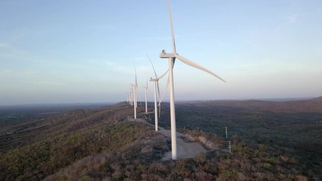 wind farm in lajes, rio grande do norte state, brazil