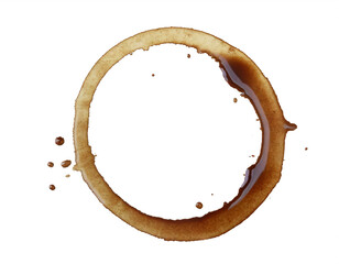 Obraz premium Kaffee kreis isoliert auf weißem Hintergrund, Freisteller