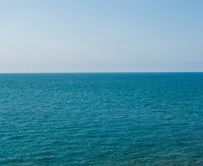 Obraz premium Panorama front viewpoint Leam Ya mountain landscape sea cloud sky blue clear background day time look calm summer Nature tropical beautiful pacific ocean wave water nobody travel exotic horizon.