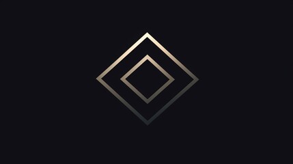 A modern and simple logo, with geometric shapes and a monochromatic color scheme, exuding a timeless and refined aesthetic. - obrazy, fototapety, plakaty