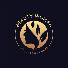 Natural beauty logo design element with modern creative abstract idea