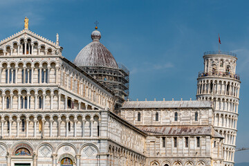 The cathedral of Pisa and the leaning tower in the background