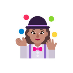 Woman Juggling: Medium Skin Tone