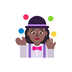 Woman Juggling: Medium-Dark Skin Tone