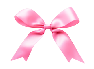 pink ribbon bow isolated