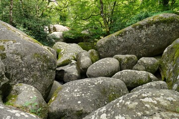 Rivière de rochers dans le massif du Sidobre près de Castres 