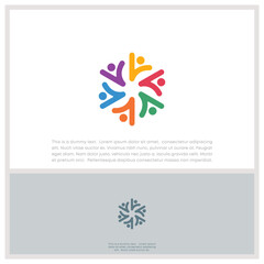 Global Community Logo Icon Elements Template. Community human Logo template vector. Community health care. Abstract Community logo	